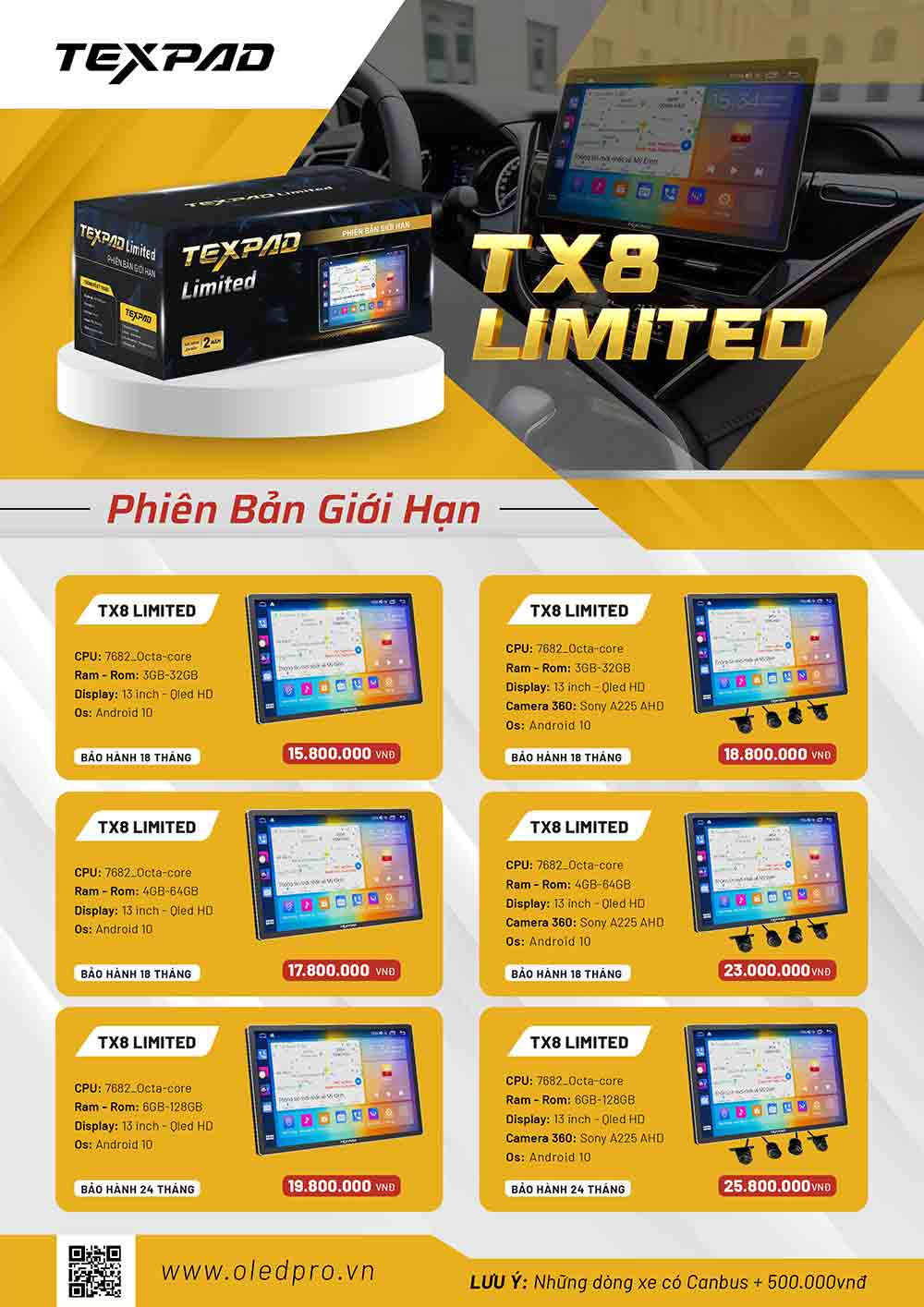 Màn hình Android ô tô TexPad TX8 Limited Edition
