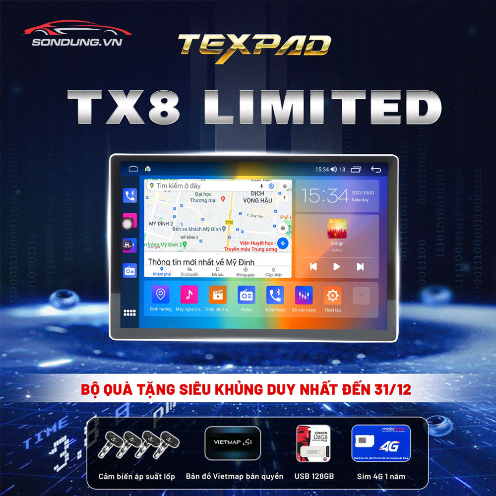 Màn hình Android ô tô TexPad TX8 Limited Edition