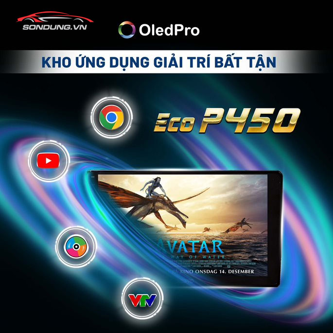 Màn hình Android ô tô OledPro Eco P450