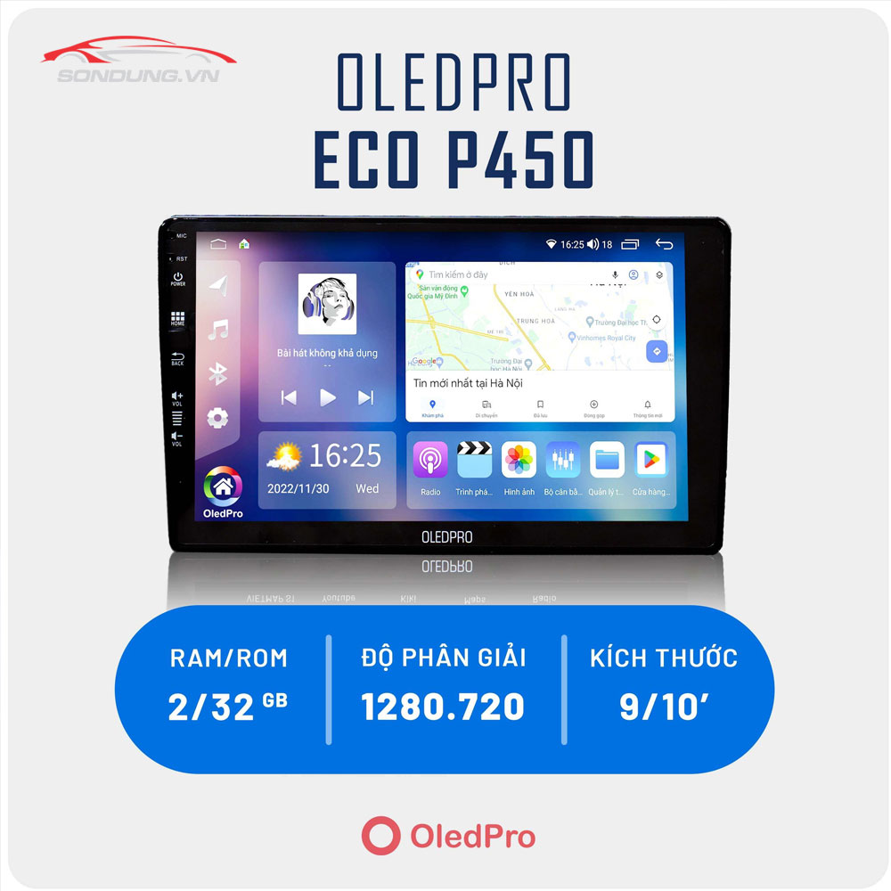 Màn hình Android ô tô OledPro Eco P450