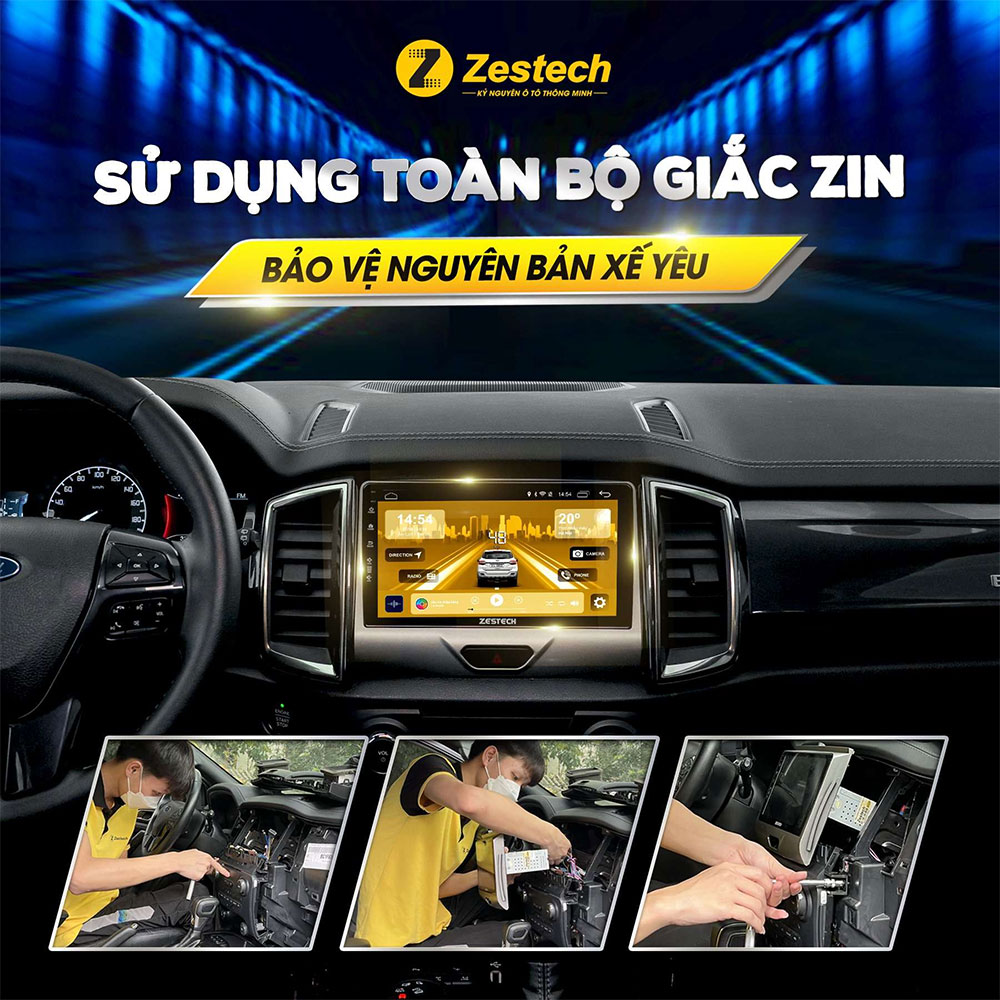 lắp màn hình zestech zin