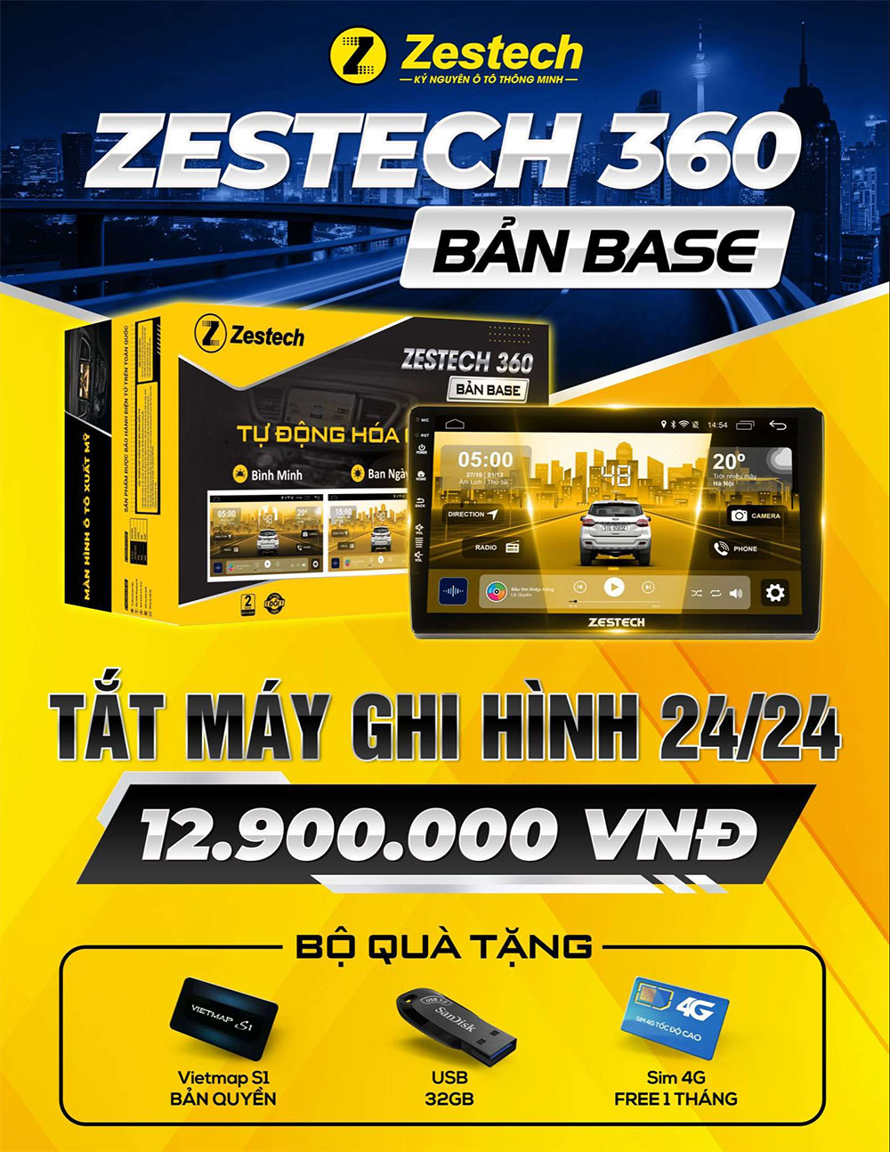 Màn hình ô tô Zestech ZT 360 Base